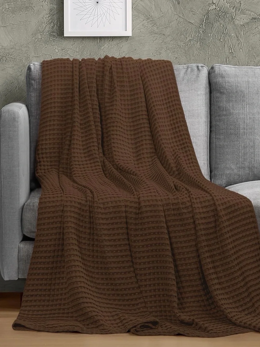 Utopia Bedding King Cotton Waffle Weave Blanket - Chocolate Brown